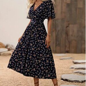 Boho Chic Flutter Sleeve Dress